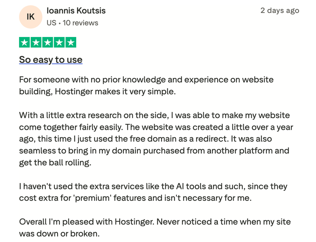 hostinger trustpilot review 2026 09