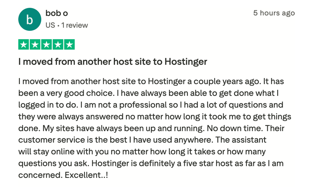 hostinger user reviews trustpilot 2026 10