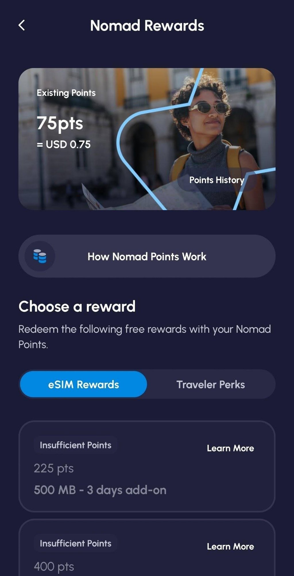 Nomad eSIM Rewards program