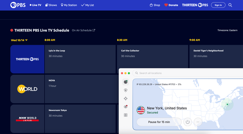 pbs live tv unlocked nordvpn
