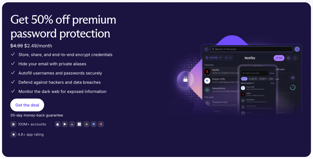 proton pass landing page 2026