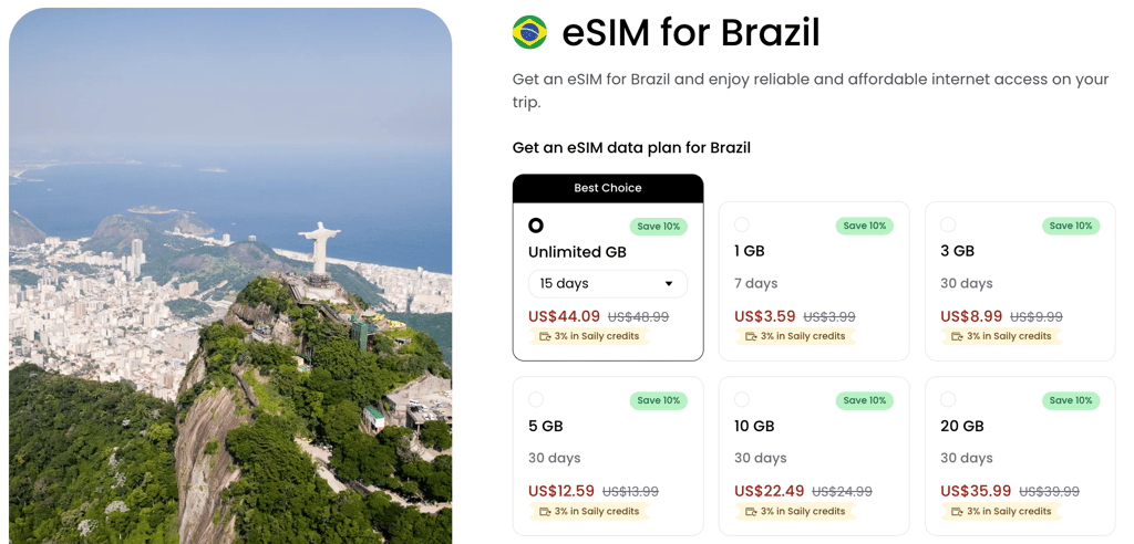 saily esim brazil plans 2026 10