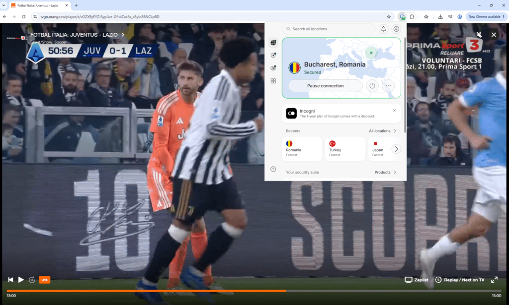 Prima Sport Romania, Orange TV Go