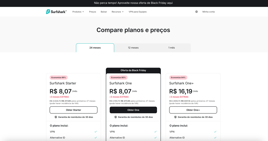 surfshark plans Brazil locale 2026