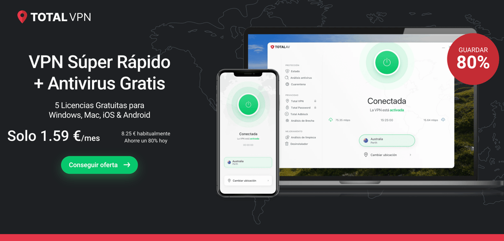 total vpn pagina de inicio 