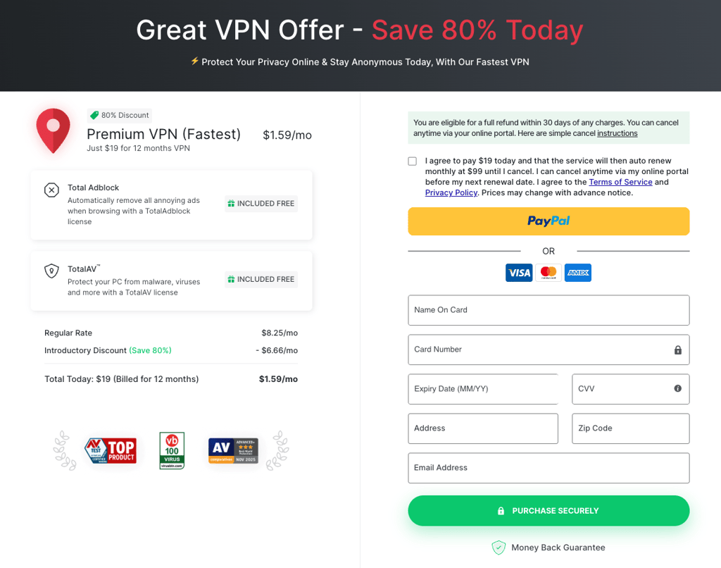TotalVPN Black Friday deal