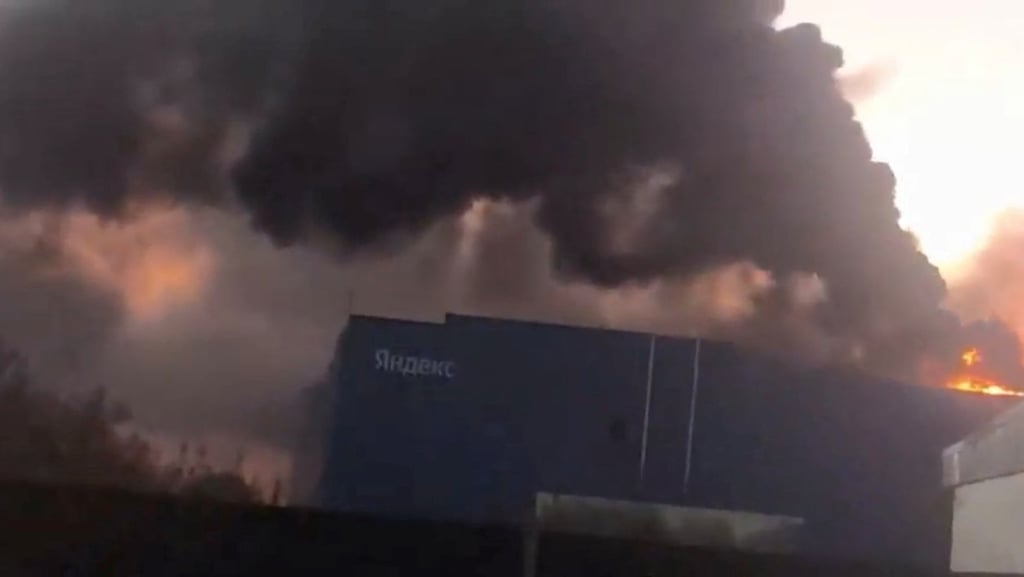 yandex fire drone