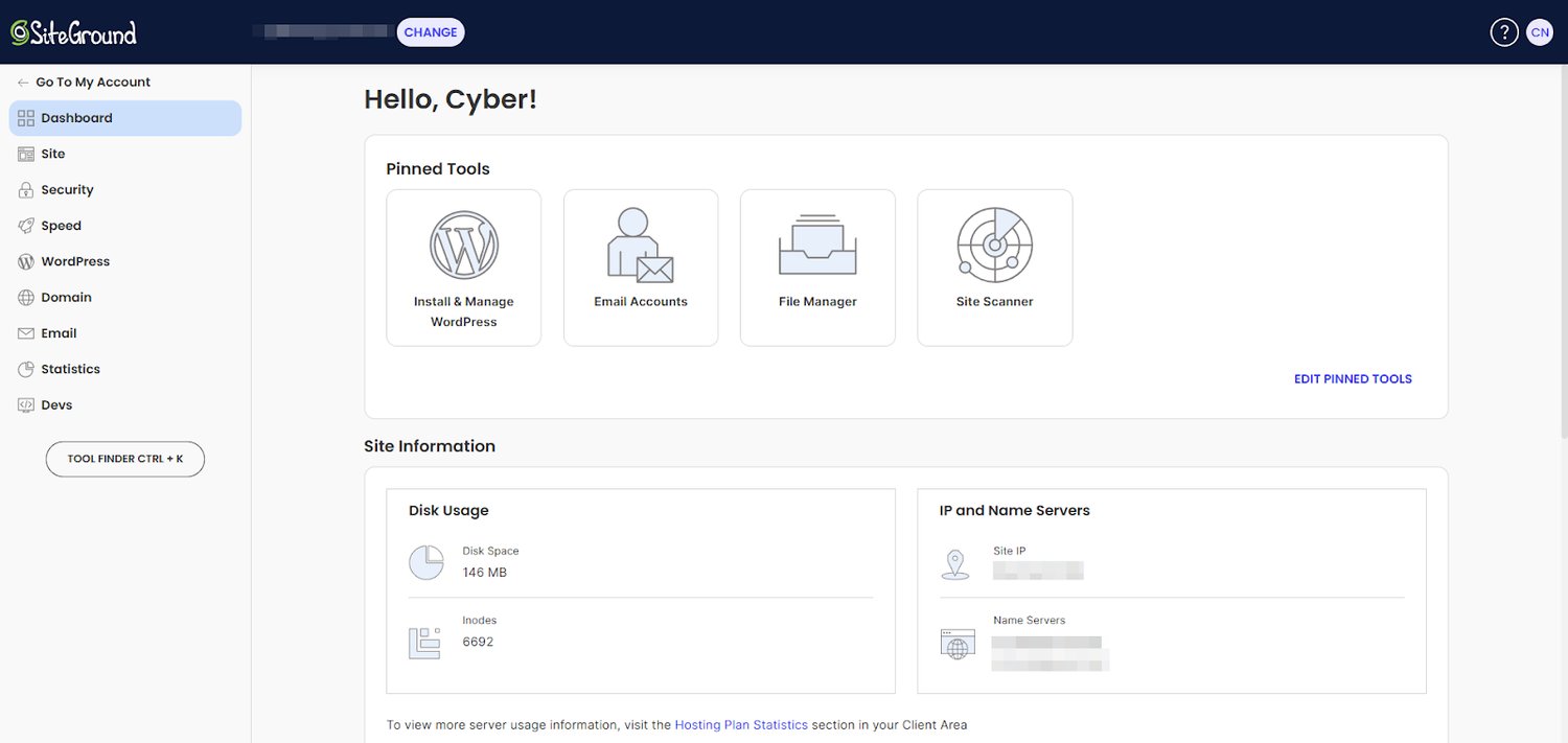 SiteGround StartAnytime Plan