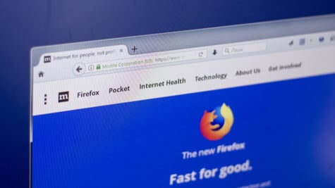 Homepage of Mozilla Firefox browser