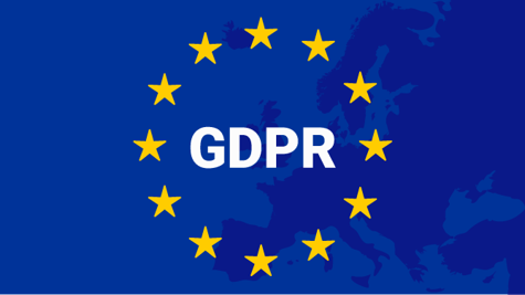 europe map and GDPR sign
