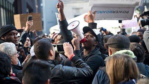 protesting people