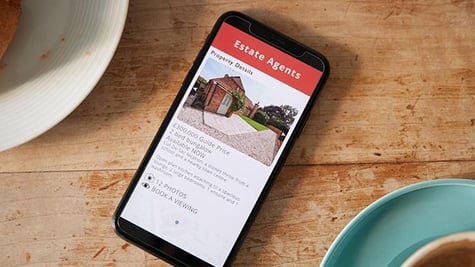 real estate application on smartphone