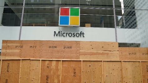 The Microsoft store is pictured in the Manhattan borough of New York City, New York, U.S., June 26, 