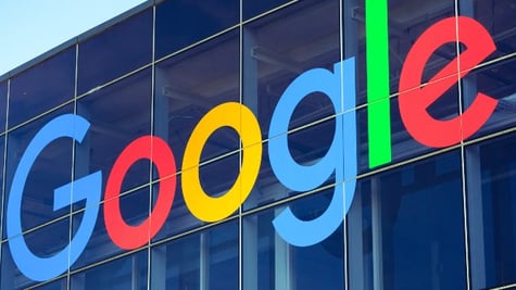 Close up of Google building