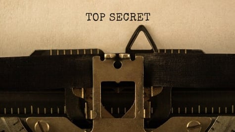 Top Secret typed on paper