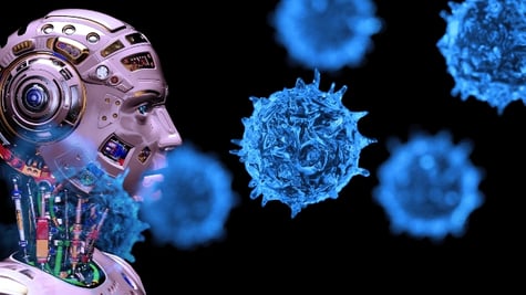 AI robot exposed to viruses