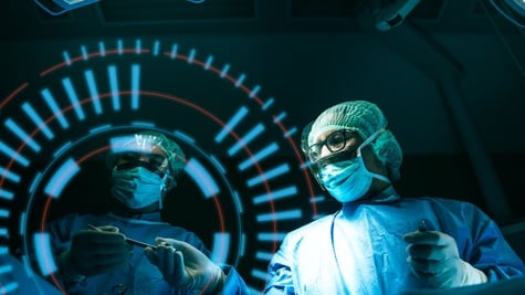 Doctor operation in operation room at hospital concept for insurance advertising.Team surgeon at wor
