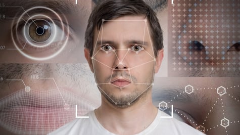 Man face facial recognition