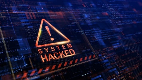 system hack warning on screen