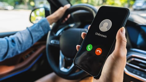 Unknown number calling while car driving