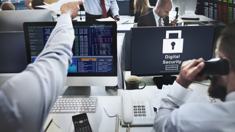 Data Privacy Encrypted Online Security Protection Concept