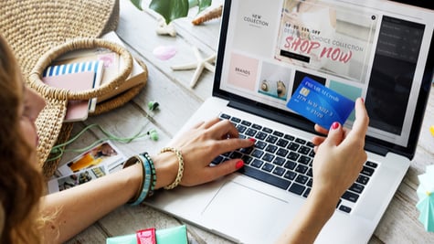 Summer Beach Holiday Online Shopping Concept
