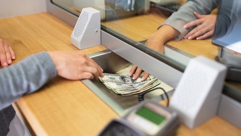 a man at the bank