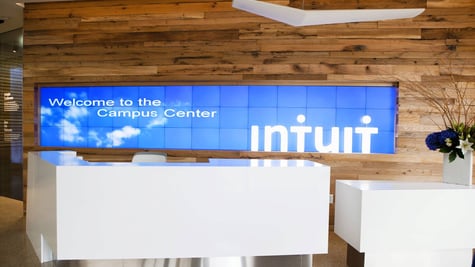 Intuit logo on campus