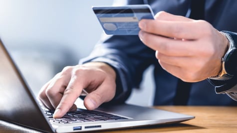 Online payment. Entering card details
