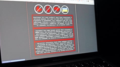 Cyber attack against Ukrainian government