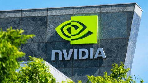 NVidia logo seen on a building