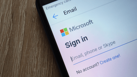 Log in to microsoft account