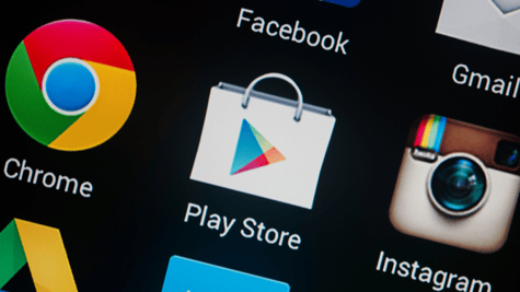 Android screen with Google Play icon among others