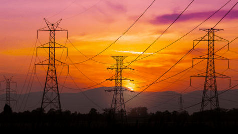 Electricity-grid-sunset
