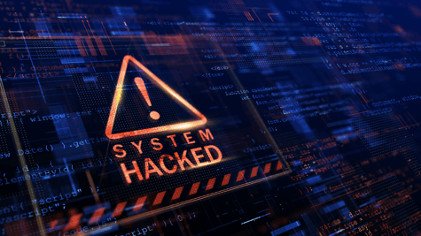 System hacked sign
