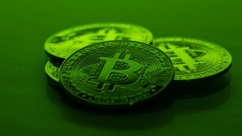 Crypto coins ir green light