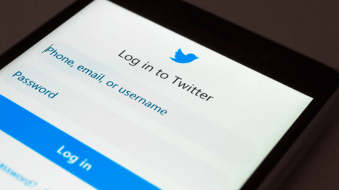 Standard Twitter login page on mobile