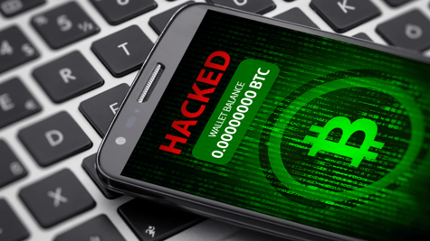 Mobile phone with drained Bitcoin account