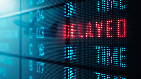 flight delayed sign