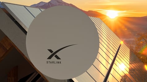 Starlink dish on building