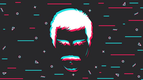Freddie Mercury glitch effect