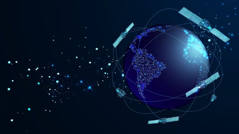 Artificial satellites in space