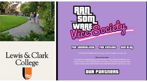 Lewis and Clark College VICE ransom