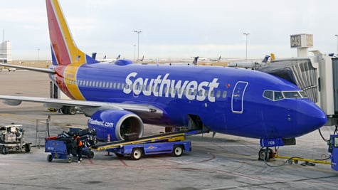 Southwest airplane on ground