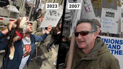 Writers strike 2007 vs 2023