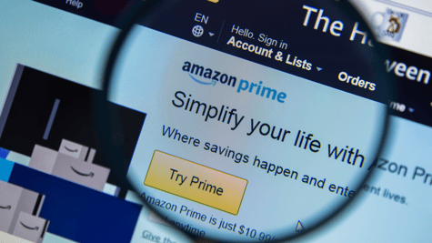 Amazon Prime homepage