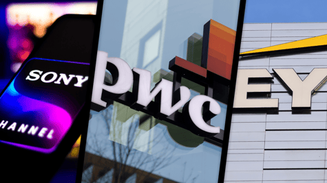 sony, pwc, ey logos