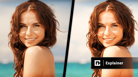 Manipulated pictures of a woman