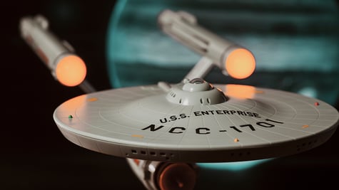 Star Trek Federation starship USS Enterprise in space