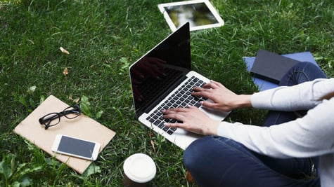 remote working, summer, holiday, outdoors